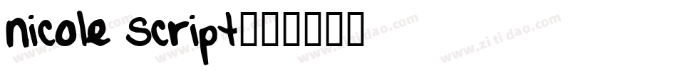 nicole script字体转换